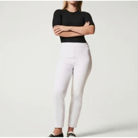 Spanx White Ankle Slim Pull On Pants - Picture 1 of 4